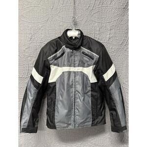 Bilt Men's - Women’s M Gray Black White‎ Zip Out Lining Padded Motorcycle Jacket